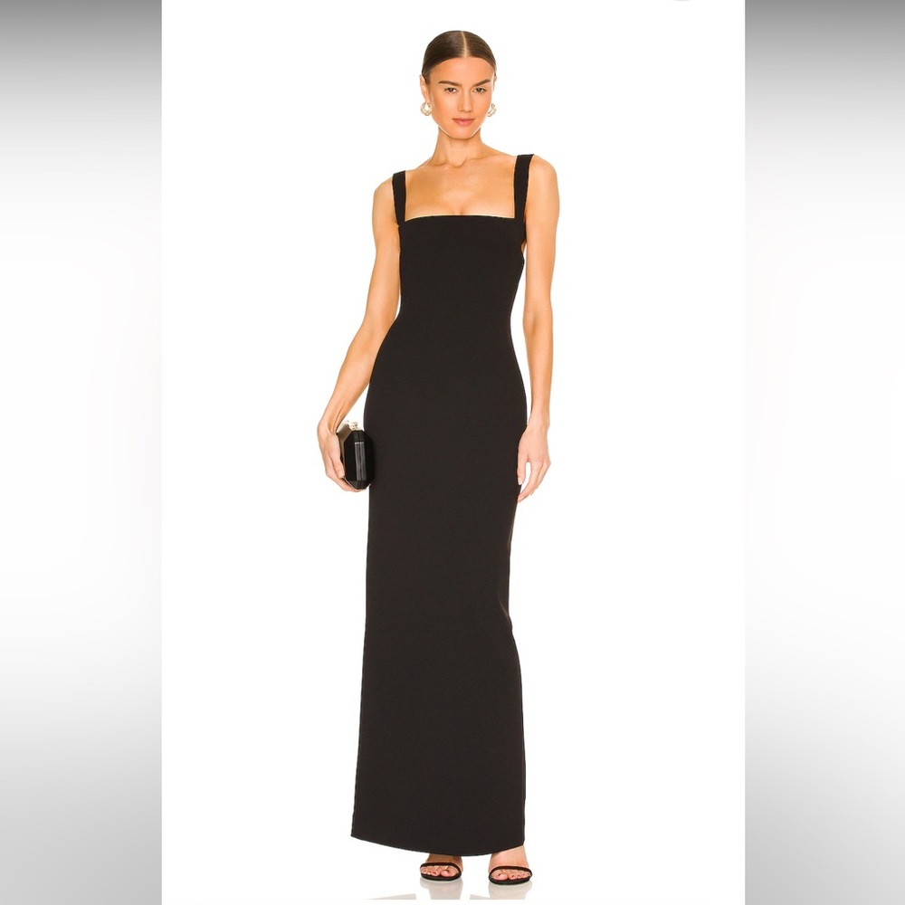 Solace London Joni Maxi Dress in Black